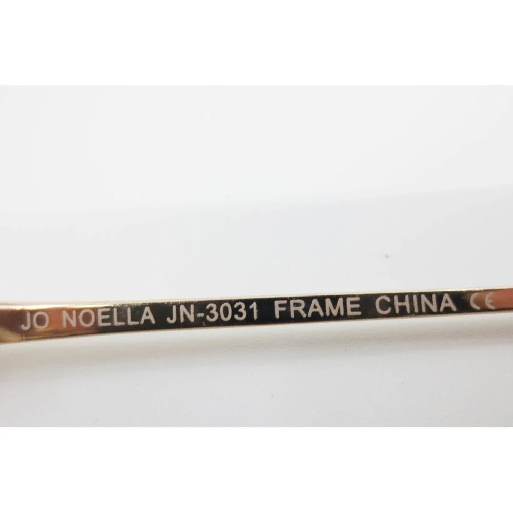 Jo Noella JN-3031 Eyeglasses Black Gold Cat Eye Frames 54-16-140 Womens Eyewear